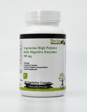 Vegetarian High Potency Daily Digestive Enzymes 500 mg
